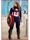 ชุดกัปตันอเมริกาหญิง แบบกางเกง รุ่นใหม่ 2025