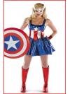 ชุดกัปตันอเมริกาหญิง เกรด A