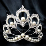 (พร้อมส่ง) มงกุฏ 044 มิกิโมโต้ Mikimoto Miss Universe รุ่นใหญ่ มงกุฎขนนก มงกุฎนางงามจักรวาล