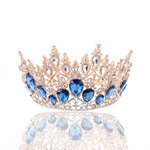 (พร้อมส่ง) มงกุฏ 049 ฟ้า-ทอง