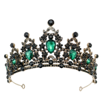 (พร้อมส่ง) มงกุฎสีดำ 146 สีดำ-เขียว งานสวย ปราณีต QCเพชรทุกเม็ด สินค้าพร้อมส่งจากไทย