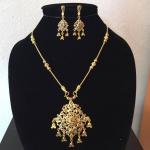 (พร้อมส่ง) เครื่องประดับไทยสร้อยคอ+ต่างหู 023