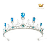 (พร้อมส่ง) เทียร่า 258 สีเงิน-ฟ้า มงกุฎนางงาม งานสวย ปราณีต QCเพชรทุกเม็ด สินค้าพร้อมส่งจากไทย