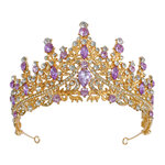 (พร้อมส่ง) เทียร่า 273 สีม่วง-ทอง มงกุฎนางงาม งานสวย ปราณีต QCเพชรทุกเม็ด ร้านคนไทย คุยง่าย ส่งเร็ว