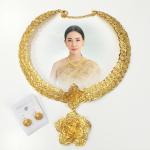 (พร้อมส่ง) เครื่องประดับไทยสร้อยคอ+ต่างหู 049