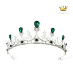 (พร้อมส่ง) เทียร่า 258 สีเงิน-เขียว มงกุฎนางงาม งานสวย ปราณีต QCเพชรทุกเม็ด สินค้าพร้อมส่งจากไทย
