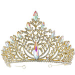 (พร้อมส่ง) เทียร่า 301 สีทองเพชรรุ้ง มงกุฎนางงาม งานสวย ปราณีต QCเพชรทุกเม็ด สินค้าพร้อมส่งจากไทย