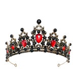 (พร้อมส่ง) มงกุฎสีดำ 146 สีดำ-แดง งานสวย ปราณีต QCเพชรทุกเม็ด สินค้าพร้อมส่งจากไทย