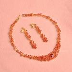 (พร้อมส่ง) สร้อยคอสีแดง 006 (หนีบ)