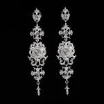 (พร้อมส่ง) ต่างหู 096 (เข็ม) สวยๆ ใส่ออกงาน เพชรหรูหรา