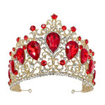 (พร้อมส่ง) เทียร่า 378 สีแดง งานสวย ปราณีต QCเพชรทุกเม็ด สินค้าพร้อมส่งจากไทย