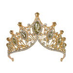 (พร้อมส่ง) เทียร่า 303 สีทอง-เหลือง มงกุฎนางงาม งานสวย ปราณีต QCเพชรทุกเม็ด สินค้าพร้อมส่งจากไทย