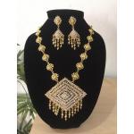 (พร้อมส่ง) เครื่องประดับไทยสร้อยคอ+ต่างหู 008