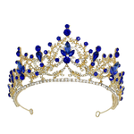 (พร้อมส่ง) เทียร่า 348 สีน้ำเงิน งานสวย ปราณีต QCเพชรทุกเม็ด สินค้าพร้อมส่งจากไทย