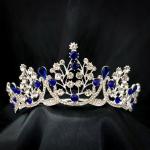 (พร้อมส่ง) เทียร่า 253 สีน้ำเงินตัวเรือนสีเงิน มงกุฎนางงาม มงกุฎเจ้าหญิง งานสวย ปราณีต QCเพชรทุกเม็ด สินค้าพร้อมส่งจากไทย
