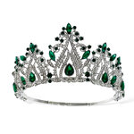(พร้อมส่งจากไทย) มงกุฏ 118 สีเขียว งานสวย งานนางงาม รุ่นฐานกลม ปรับขนาดได้ ส่งด่วน ส่งจากไทย