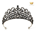 (พร้อมส่ง) มงกุฎสีดำ 246 มงกุฎนางงาม งานสวย ปราณีต QCเพชรทุกเม็ด สินค้าพร้อมส่งจากไทย