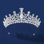(พร้อมส่ง) เทียร่า 004 สีเงินA มงกุฎนางงาม มงกุฎเจ้าหญิง งานสวย ปราณีต QCเพชรทุกเม็ด สินค้าพร้อมส่งจากไทย