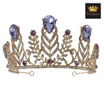 (พร้อมส่ง) เทียร่า 129 สีม่วงพาสเทล มงกุฎนางงาม มงกุฎเจ้าหญิง งานสวย ปราณีต QCเพชรทุกเม็ด สินค้าพร้อมส่งจากไทย