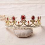 (พร้อมส่ง) เทียร่า 059 สีแดง-ทอง