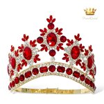 (พร้อมส่งจากไทย) มงกุฏ 100 สีแดง มงกุฎนางงาม มงกุฎเพชร มงกุฎประกวด สินค้าพร้อมส่ง ไม่ต้องรอนาน งานพรีเมี่ยม