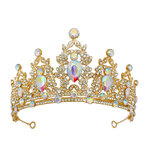 (พร้อมส่ง) เทียร่า 146 สีรุ้ง-ทอง งานสวย ปราณีต QCเพชรทุกเม็ด สินค้าพร้อมส่งจากไทย