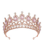 (พร้อมส่ง) เทียร่า 254 สีชมพู มงกุฎนางงาม มงกุฎเจ้าหญิง งานสวย ปราณีต QCเพชรทุกเม็ด สินค้าพร้อมส่งจากไทย