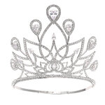 (พร้อมส่งจากไทย) มงกุฏ 094 สีเงิน มงกุฎนางงาม มงกุฎเพชร มงกุฎประกวด ร้านค้าไทย คุยง่าย จัดส่งเร็ว