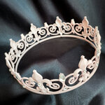 (พร้อมส่ง) มงกุฏผู้ชาย 026 สีชมพู-ขาว มงกุฎผู้ชาย มงกุฎเจ้าชาย งานสวย ปราณีต QCเพชรทุกเม็ด