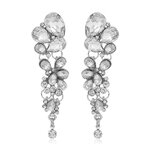 (พร้อมส่ง) ต่างหูแบบหนีบ 014 ต่างหูเพชร ต่างหูนางงาม ต่างหูเจ้าสาว ต่างหูใส่ออกงาน