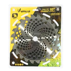 VALU ใบเลื่อยตัดหญ้า ขนาด 255 มม. (10 นิ้ว) เส้นผ่านศูนย์กลางรู 25.4 มม. 24 ฟัน เล็บธรรมดา (แวลู)