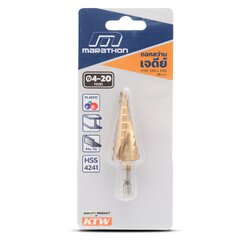 ดอกสว่านเจดีย์ STEP DRILL HSSทอง 4-20mm.MARATHON