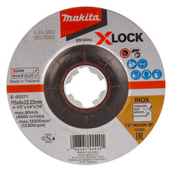 ใบเจียร4-1/2"x6 INOX X-LOCK MAKITA งานเจียรละเอียด