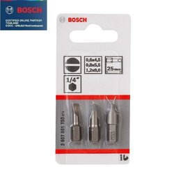 ดอกไขควง25มม. SL0.6x4.5 / SL0.8x5.5 / SL1.2x8.0 BOSCH 2607001750