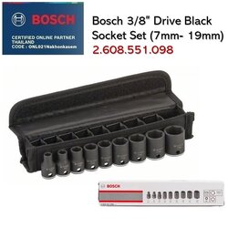 BOSCH รุ่น 2608551098 ชุดลูกบล็อก 9 ชิ้น 3/8 นิ้ว (7-19mm.)