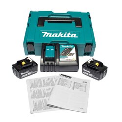 MKP1RF182 ชุดBL1830BX2+DC18RC+MAKPAC MAKITA