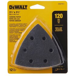 กระดาษทราย3เหลี่ยม 12 ชิ้น DEWALT DWASPTRI12