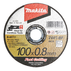 ใบตัดสแตนเลส MAKITA 4″ 100×0.8mm Z60T B-45711