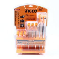 INGCO ประแจหกเหลี่ยม ด้ามตัวที (8 ตัวชุด) รุ่น HHKT80818
