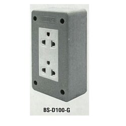 บล็อกลอย 2x4 พร้อมปลั๊ก3ขา 2ช่อง BS-D100-G SUNTECH