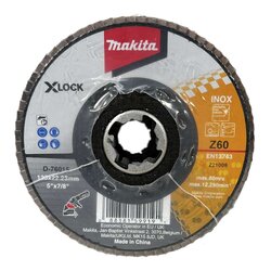 กระดาษทรายซ้อนขัดสเตนเลส 5″xZ60 X-LOCK MAKITA D-76015