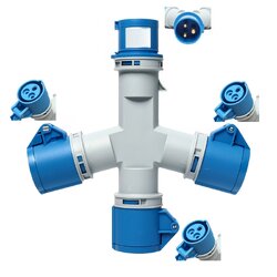 ปลั๊กพาวเวอร์ ตัวเมีย 3ทาง 16A 2P+E 220V MARATHON IP44