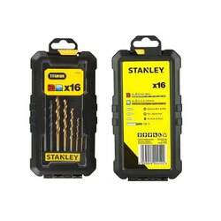STANLEY ชุดดอกสว่านไทเทเนียม และ อุปกรณ์เสริม 16 ชิ้นสำหรับสว่าน รุ่น STA7221-XJ