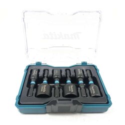 Makita E-15768 ชุดบล็อกอิมแพค 6-13 มม. ก้าน 50 มม. 1/4 นิ้ว สีดํา