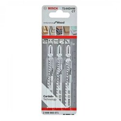 2608665071 BOSCH T144DHM ใบเลื่อยจิ๊กซอว์ตัดไม้ ฟันคาร์ไบด์ (3 ใบ/แพค)