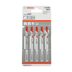 2608667444 BOSCH T102D ใบเลื่อยจิ๊กซอว์ตัดพลาสติก (5 ใบ/แพค)