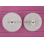 เฟืองคู่ พลาสติก สีขาว 48T10T2B v0.5 5.7(1.5)x25x2.05
