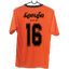 เสื้อกีฬา สีส้ม สกรีนร้อยเอ็ด เบอร์ 2-16 Size : L, XL