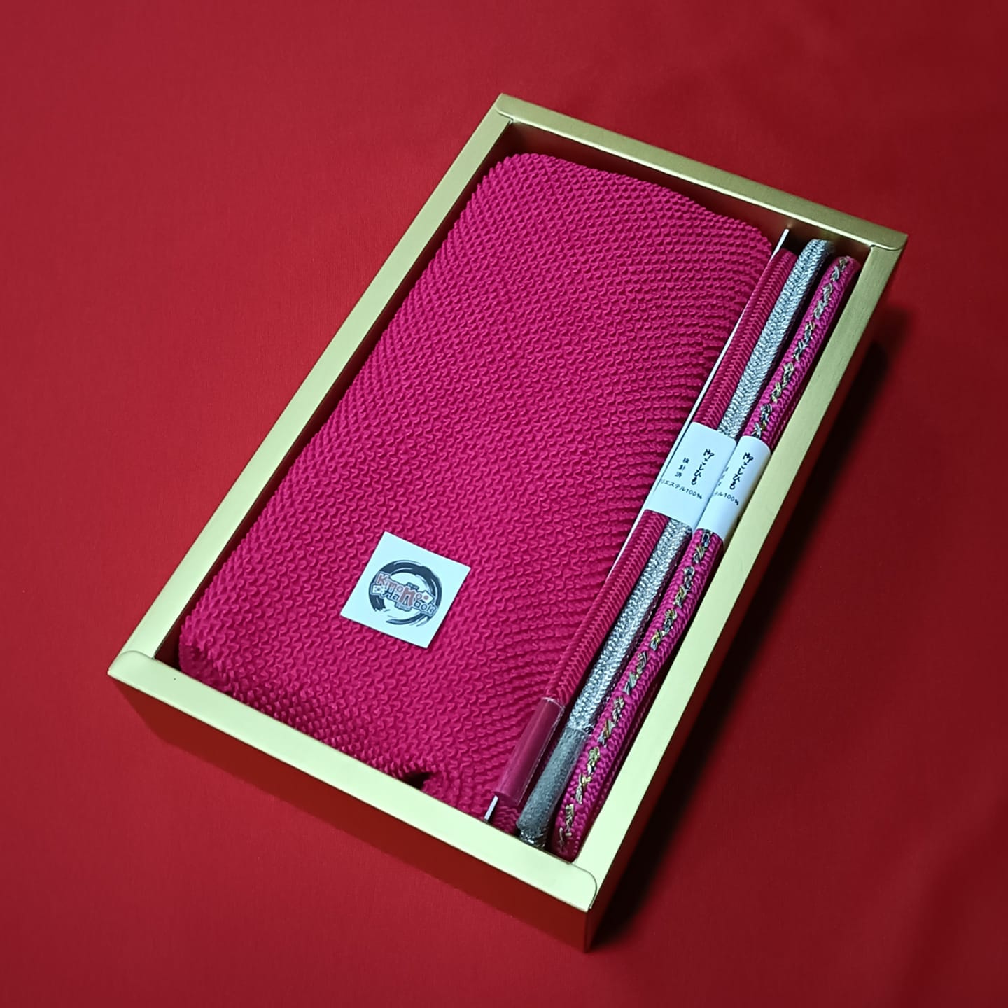 setผ้าชิโบริ+เชื่อกประดับโอบิ ชมพูเข้ม04