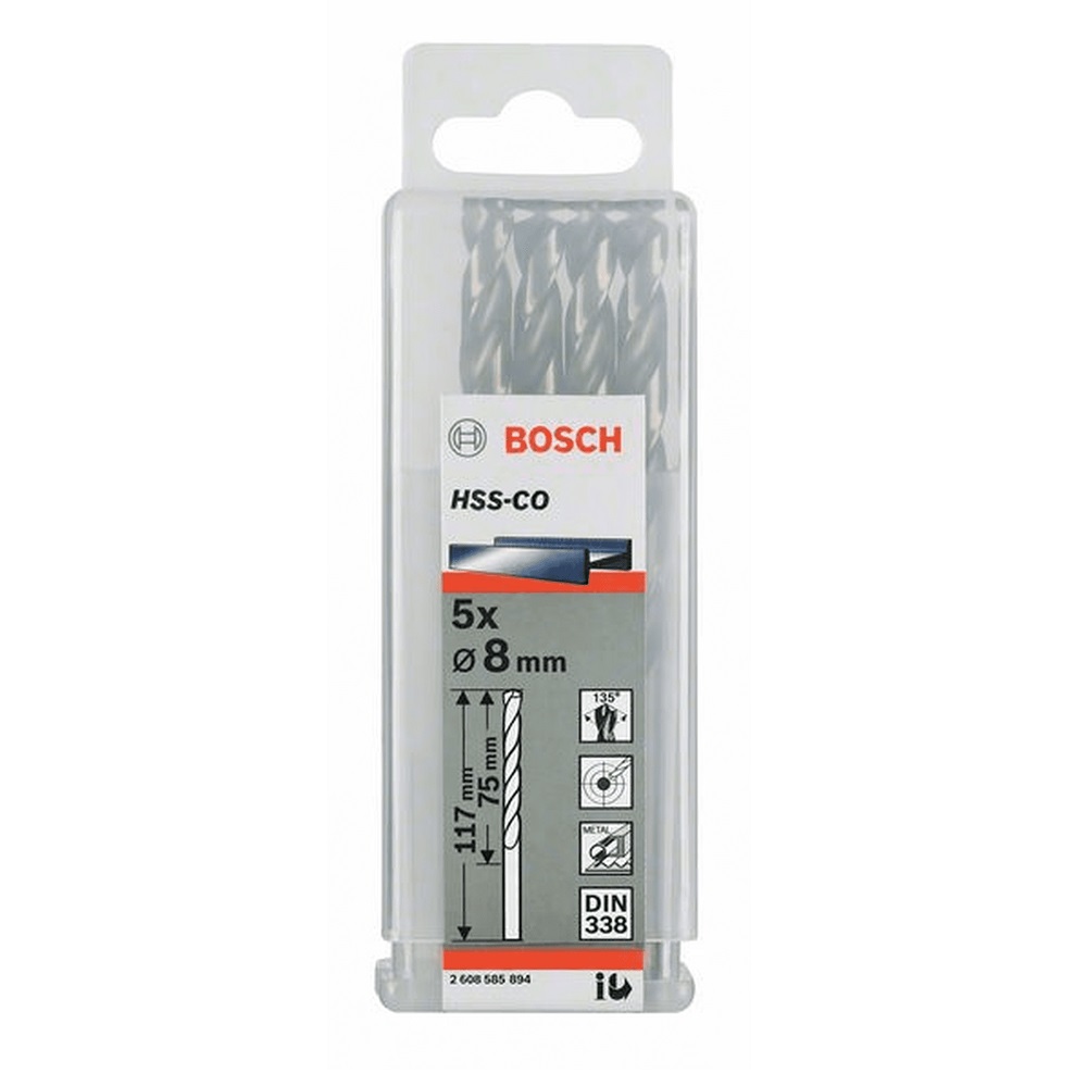 ดอกเจาะสแตนเลส HSS-CO 8.2 mm. BOSCH (5ดอก/แพค) 2608588100